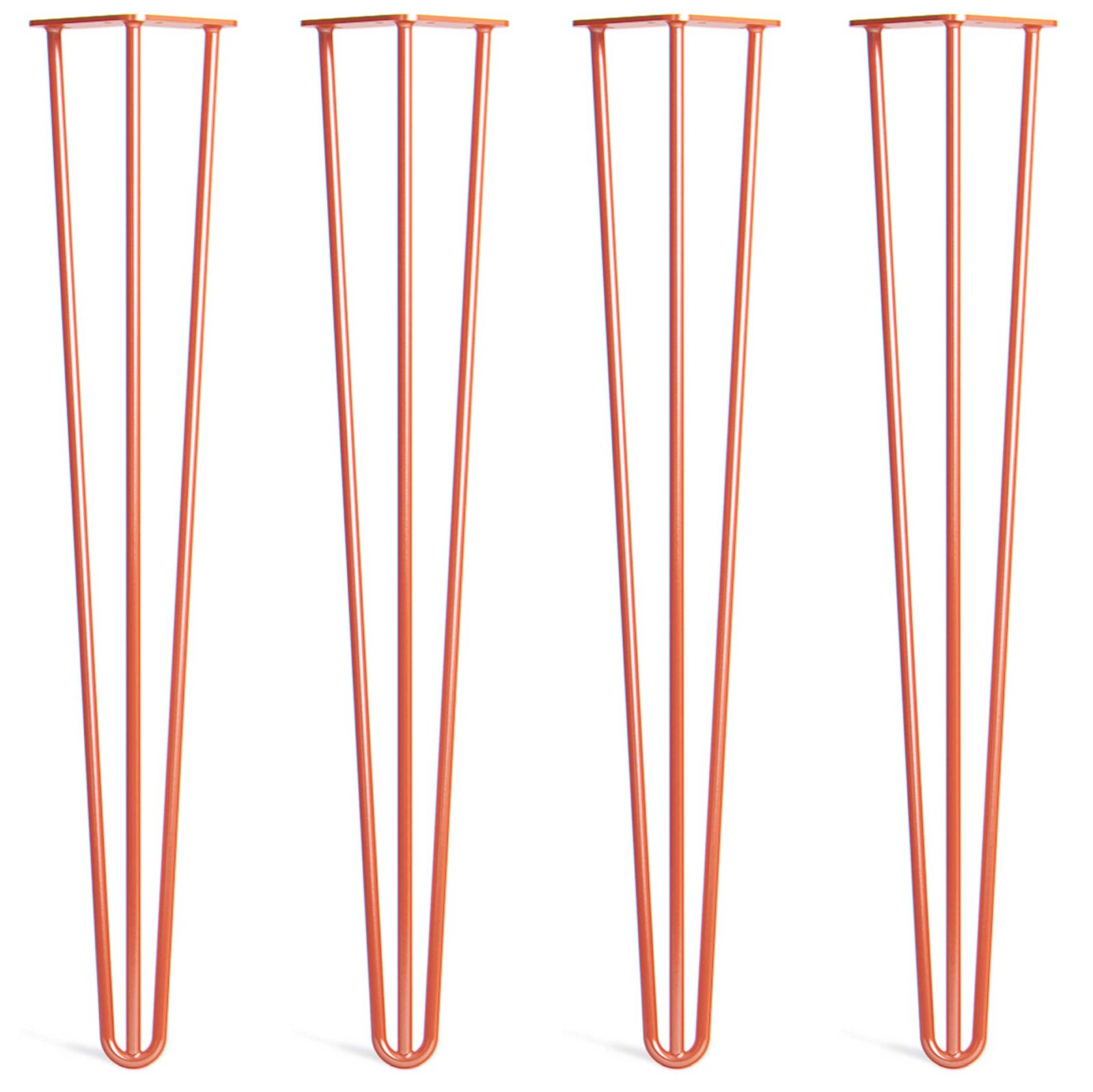 Pieds en épingle à cheveux orange