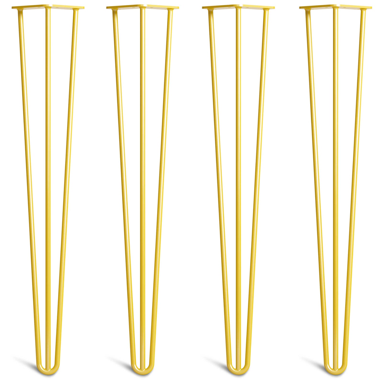 Pieds en épingle à cheveux jaunes